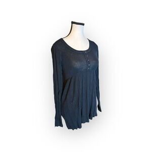 Women’s XS Nevada Vintage Coquette Girl Black Half Button Sweater